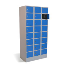 24-priehradkový box na úschovu cenností, 1850/900/500 mm, modrá