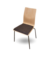 #14 DININGCH W 01 - Jedálenská stolička drevená, s čalúneným sedadlom