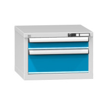 #29 CONT D2 SMALL BLUE – Dielenský kontajner malý s 2 zásuvkami, modrý
