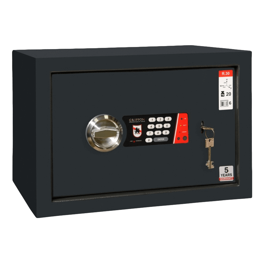 #17 MINISAFE R30 ELECTRO KEY – Bezpečnostná schránka čierna,  430 x 300 x 320 mm